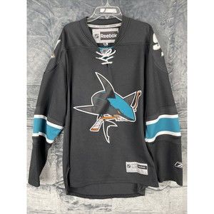 Reebok Premier NHL San Jose Sharks Hockey Jersey Shirt  Black Mens S